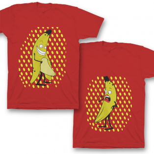 Парные футболки для влюбленных "Смешные бананы"